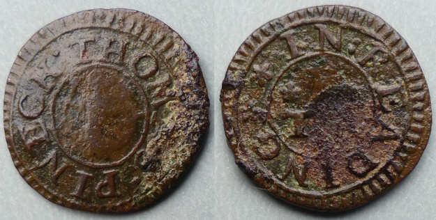 Reading, Thomas Pineck farthing token N---